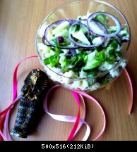 Египетский салат с брынзой, мятой и укропом