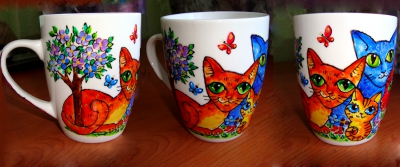 чашка с кошками-м