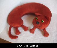Шейная подушка кот в исполнении lena-gorn