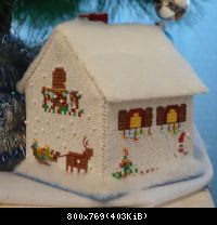 Рождественский домик-шкатулка