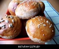 Хлебные булочки с кунжутом и семечками