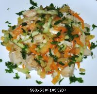 салат из судака с овощами