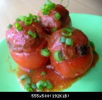 помидоры, фаршированные печенью