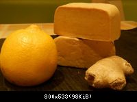 Бодрящее банное мыло Лимон и имбирь